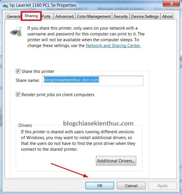 cách chia sẻ máy in 2