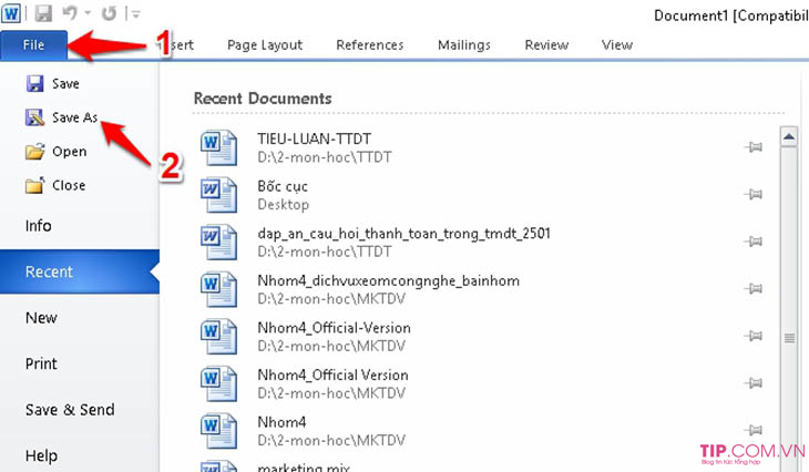 Cách chuyển file word sang pdf miễn phí