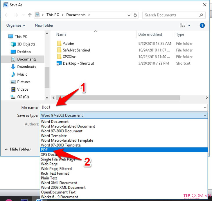 Cách chuyển file word sang pdf miễn phí