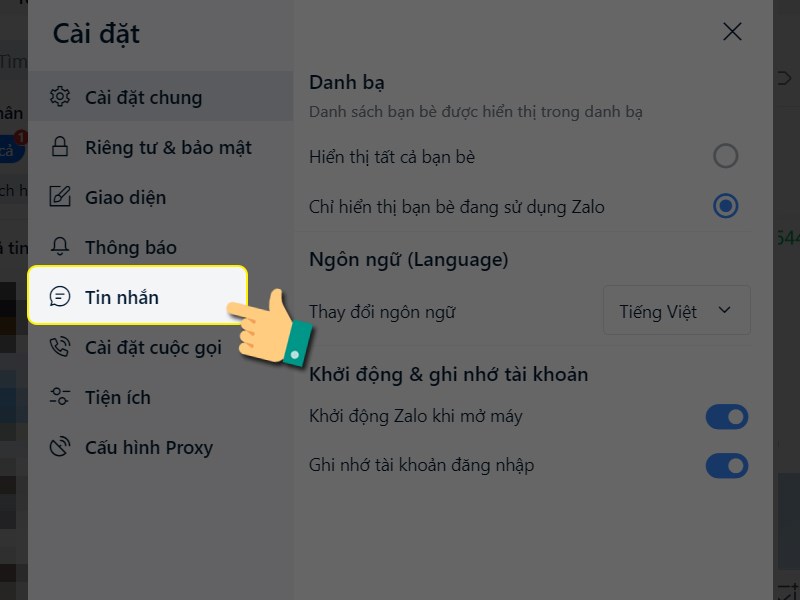 Mục tin nhắn Mục tin nhắn