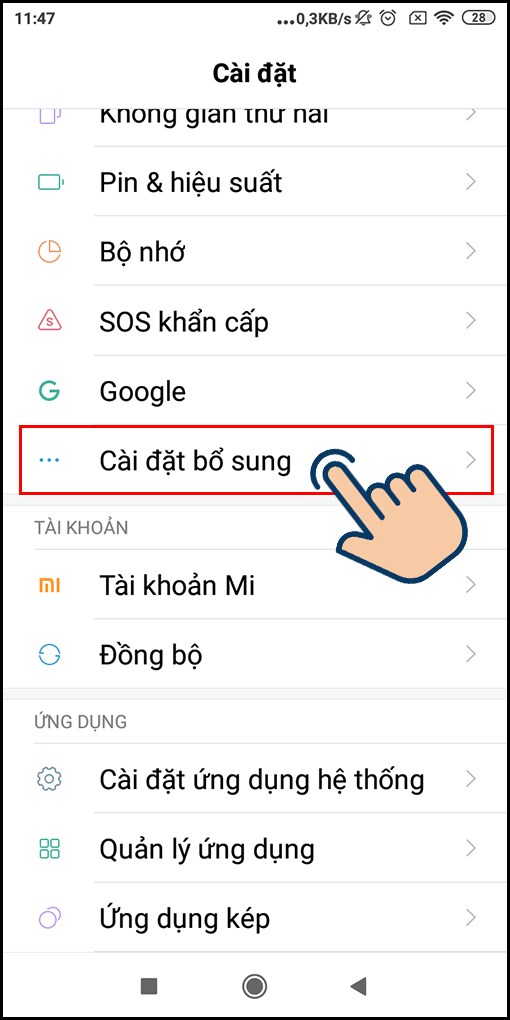 cach-khoi-phuc-cai-dat-goc-reset-dien-thoai-android-iphone-de2-510x1020-1 Chọn Cài đặt bổ sung.