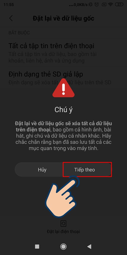 cach-khoi-phuc-cai-dat-goc-reset-dien-thoai-android-iphone-de6-510x1020-1 chọn Tiếp theo để xác nhận khôi phục cài đặt gốc.
