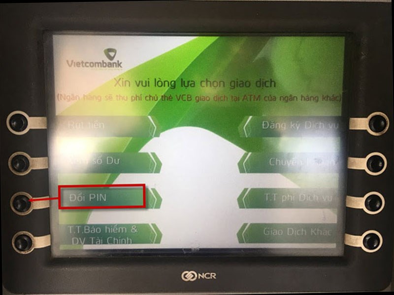 Ấn đổi mã PIN Ấn đổi mã PIN