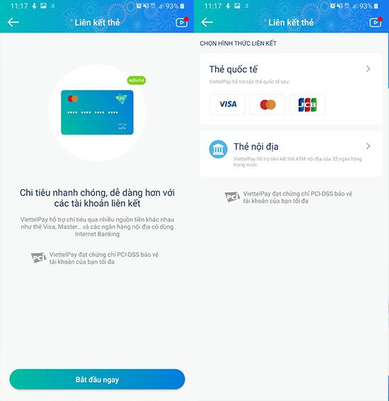 Cách liên kết thẻ ngân hàng với ViettelPay