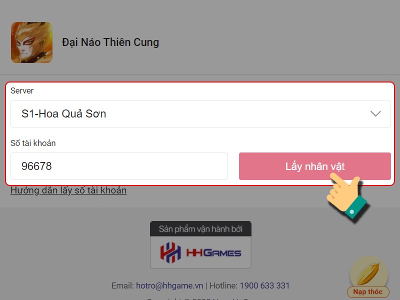 Lấy nhân vật Lấy nhân vật