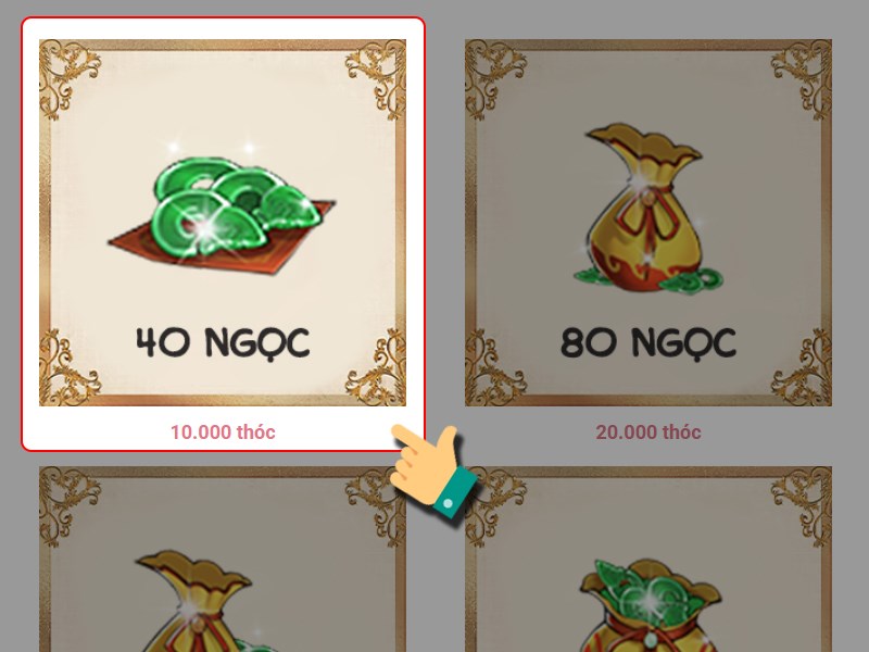 Chọn gói nạp Chọn gói nạp