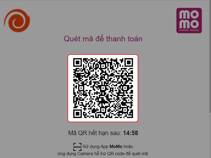 Quét mã QR để thanh toán Quét mã QR để thanh toán