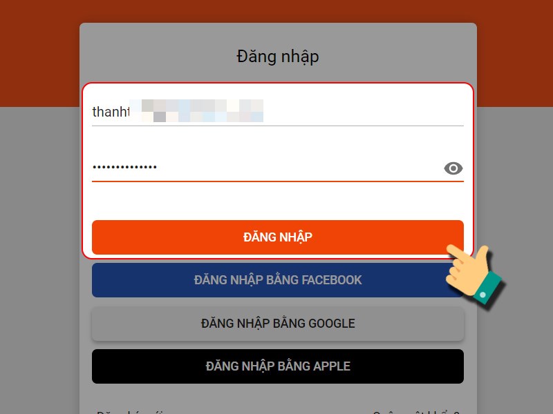 Đăng nhập tài khoản của bạn Đăng nhập tài khoản của bạn
