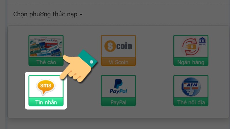 Chọn Tin nhắn SMS Chọn Tin nhắn SMS