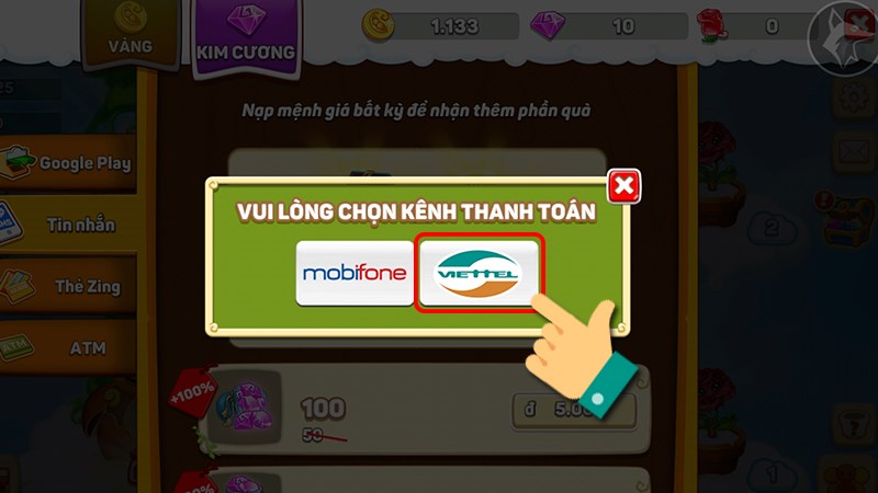 Chọn nhà mạng Chọn nhà mạng