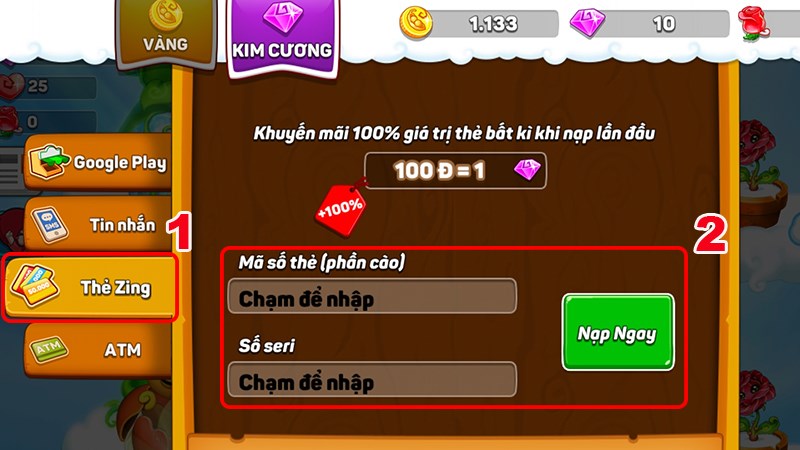 Thanh toán bằng thẻ Zing Thanh toán bằng thẻ Zing