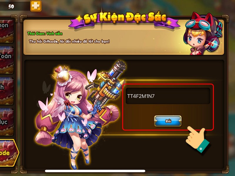 Nhập code đổi quà Nhập code đổi quà