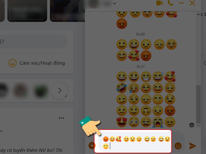 Gửi tin nhắn bằng icon Gửi tin nhắn bằng icon