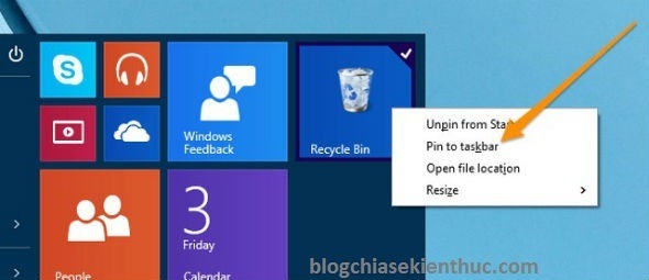 cách pin thư mục vào taskbar 2