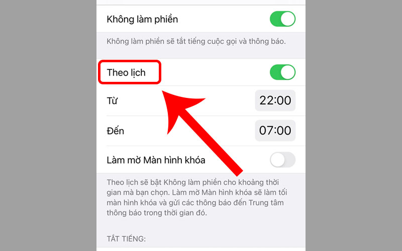 Chọn mục Theo lịch