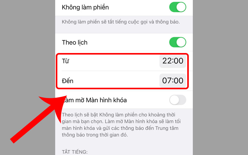 Chọn thời gian bắt đầu, kết thúc