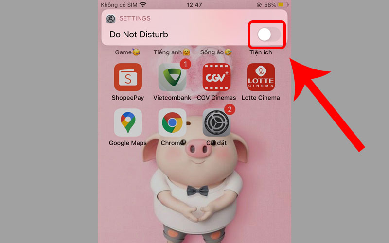 Tắt chế độ không làm phiền