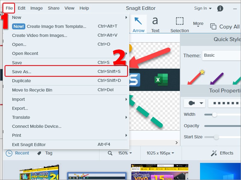Mở file và chọn lưu ảnh Mở file và chọn lưu ảnh