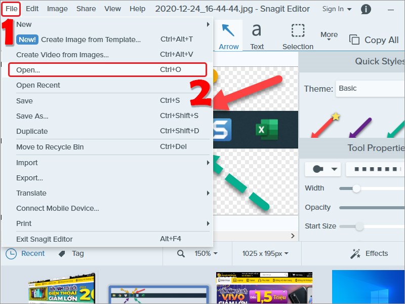Mở File ảnh Mở File ảnh
