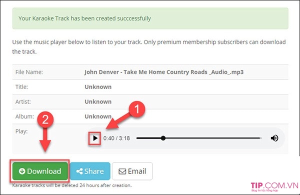 Cách tách nhạc beat online không cần phần mềm