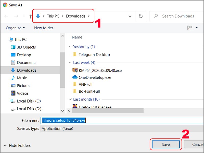 Chọn thư mục lưu file cài đặt Chọn thư mục lưu file cài đặt