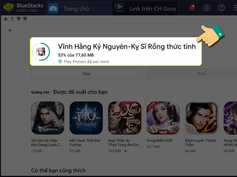Quá trình cài đặt đang diễn ra Quá trình cài đặt đang diễn ra
