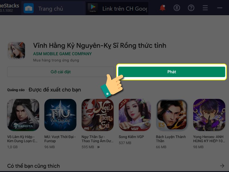 Mở trò chơi Mở trò chơi