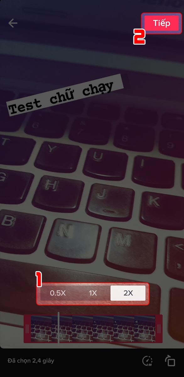 Chọn tốc độ chữ chạy Chọn tốc độ chữ chạy