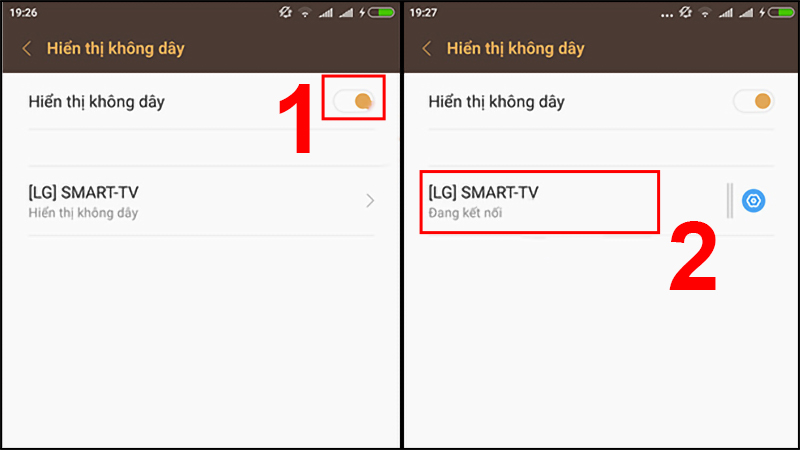 Bật Hiển thị không dây
