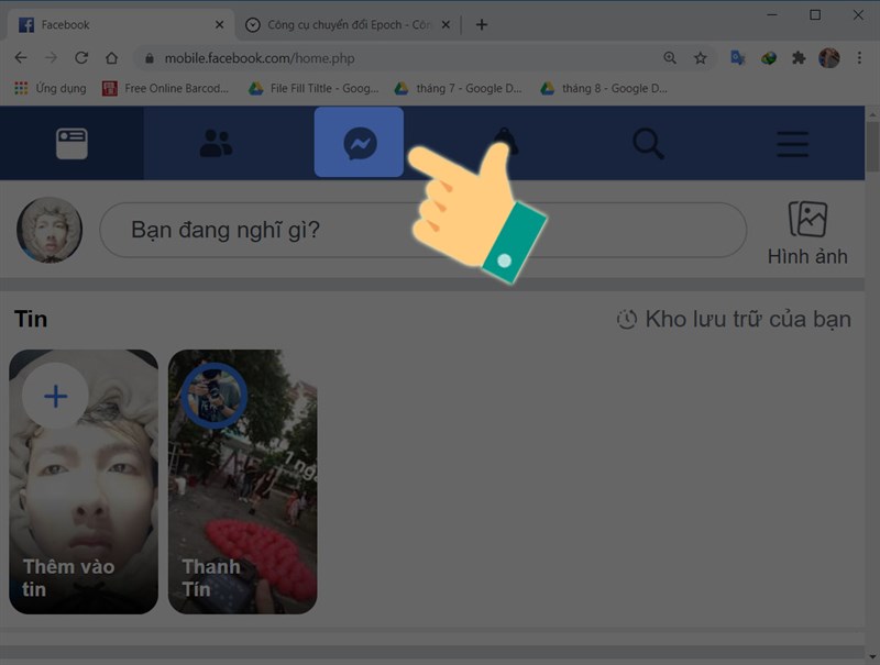 cach-xem-lai-tin-nhan-dau-tien-tren-facebook-messenger-nhanh-1-800x605-1 Nhấn vào biểu tượng Messenger