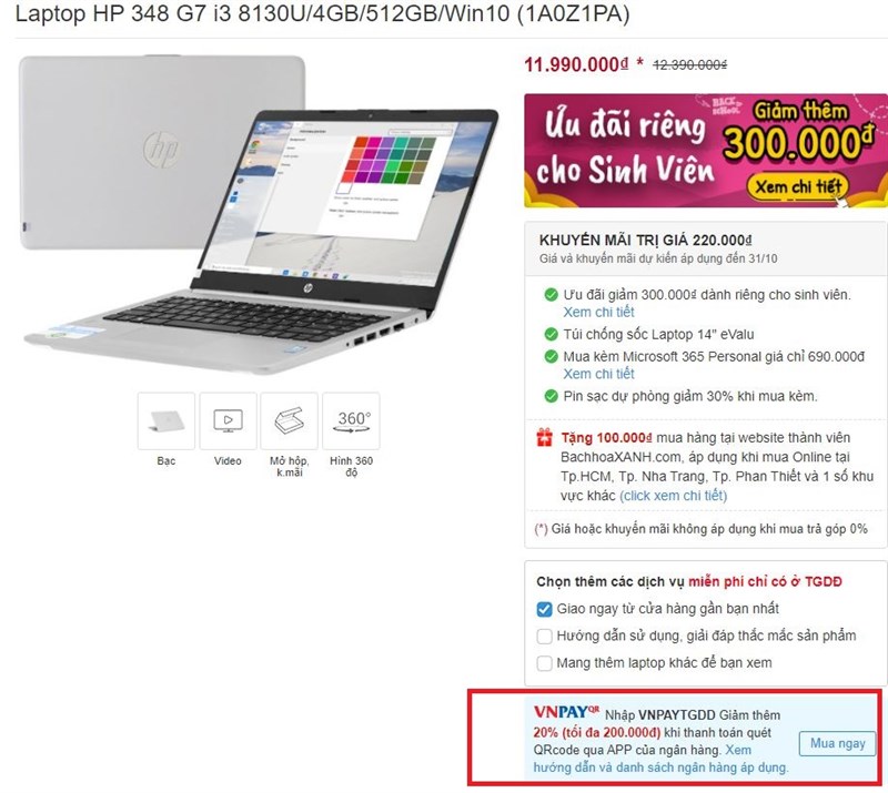 Thanh toán VNPAY nhận ưu đãi Thanh toán VNPAY nhận ưu đãi