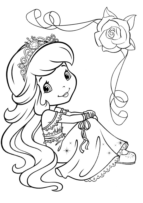 Tranh tô màu công chúa Chibi - 1 Tranh tô màu công chúa Chibi - 1