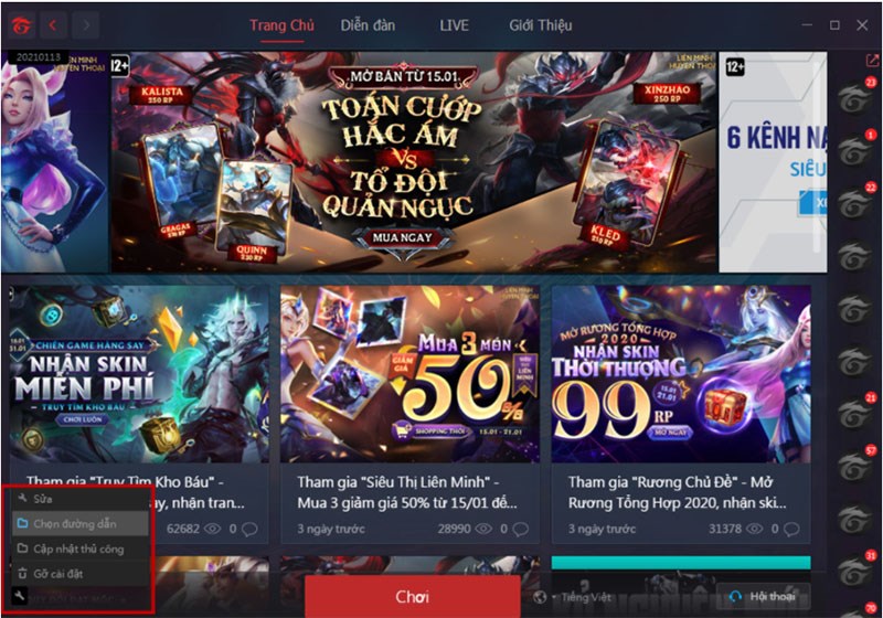 Chọn đường dẫn Chọn đường dẫn