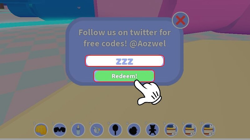 Nhập code và nhấn Redeem Nhập code và nhấn Redeem