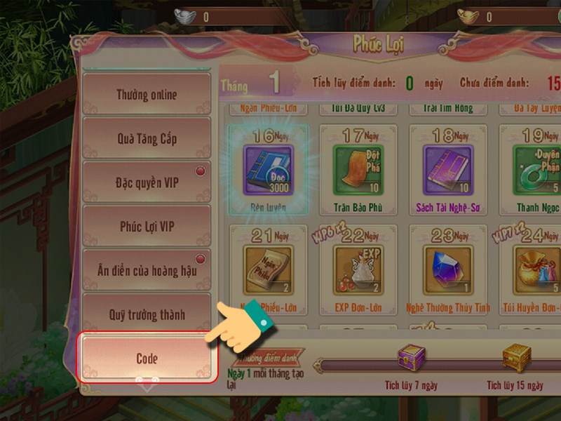 Chọn code Chọn code