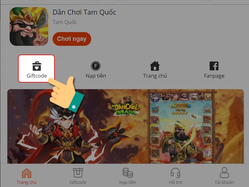 Chọn Giftcode Chọn Giftcode