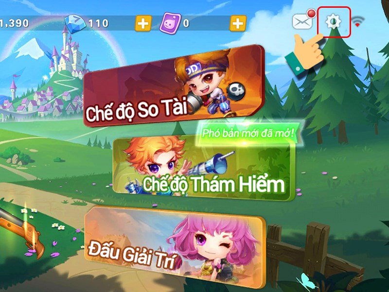 Vào cài đặt Vào cài đặt