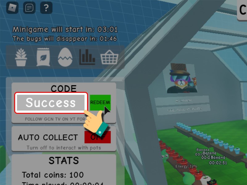 Thông báo nhập code thành công Thông báo nhập code thành công