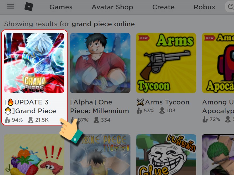 Chọn game Grand Piece Online Chọn game Grand Piece Online