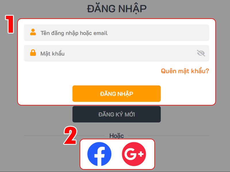 Đăng nhập tài khoản game Đăng nhập tài khoản game