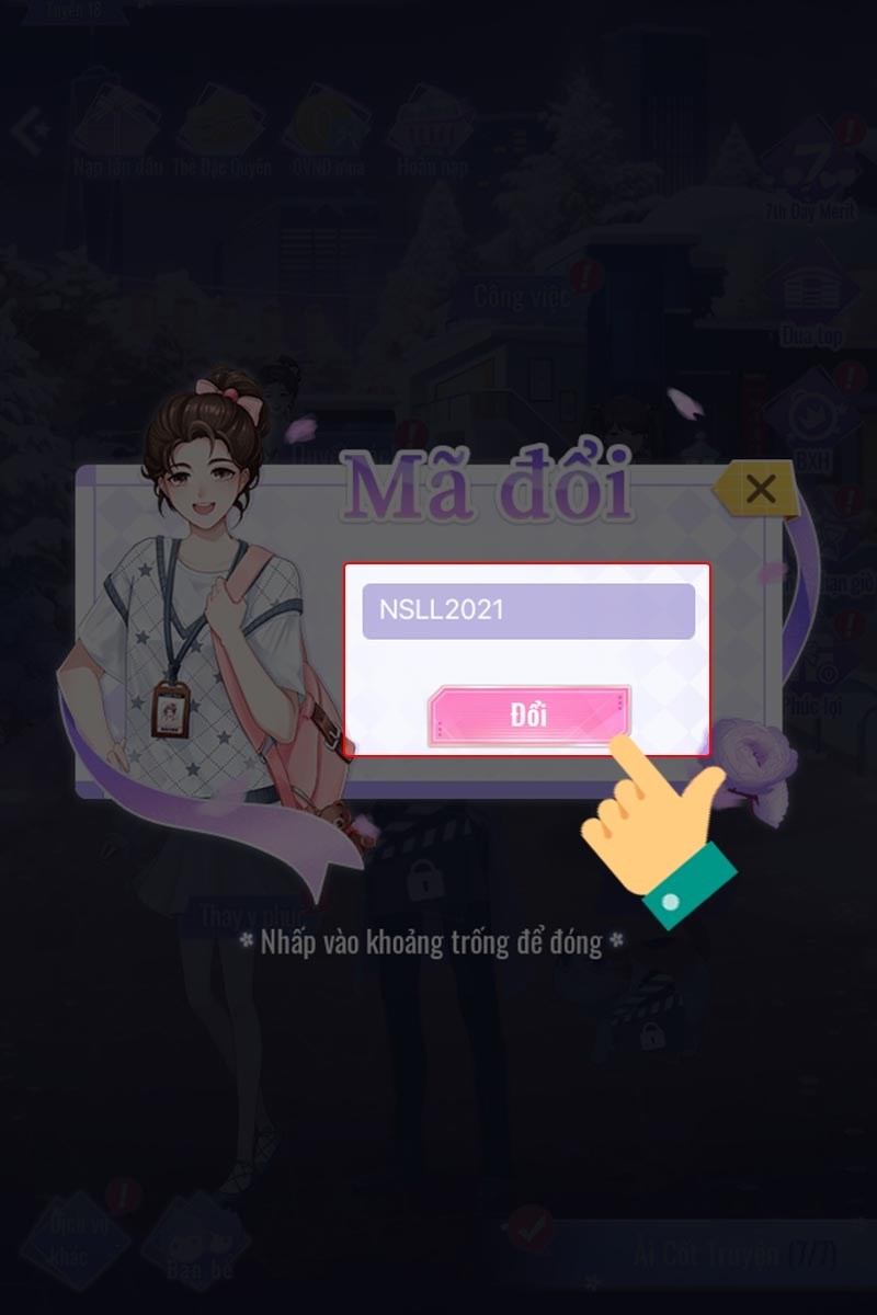 Điền code và nhận Điền code và nhận