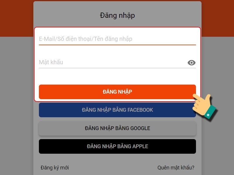 Đăng nhập tài khoản của bạn Đăng nhập tài khoản của bạn