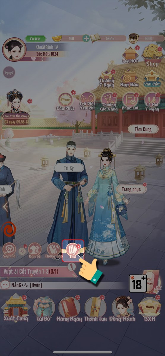 Chọn mục Thư Chọn mục Thư