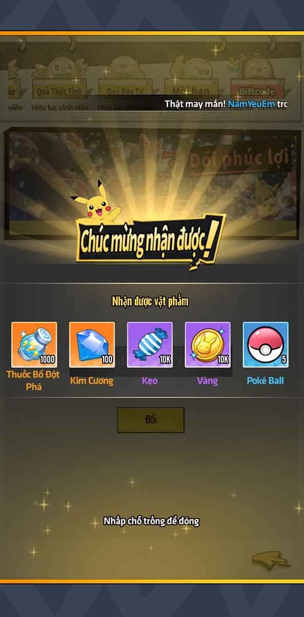 Nhận thành công Nhận thành công