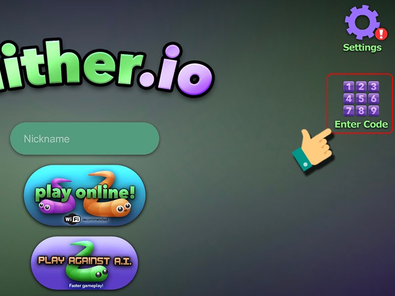 Chọn Enter code Chọn Enter code