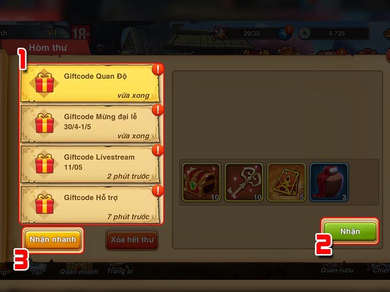 Nhận quà Nhận quà