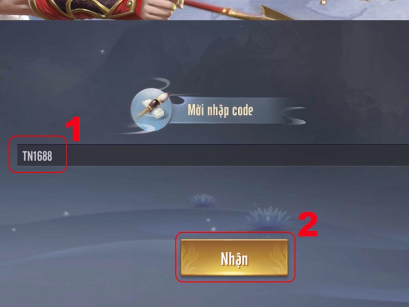 Nhập code bạn có Nhập code bạn có