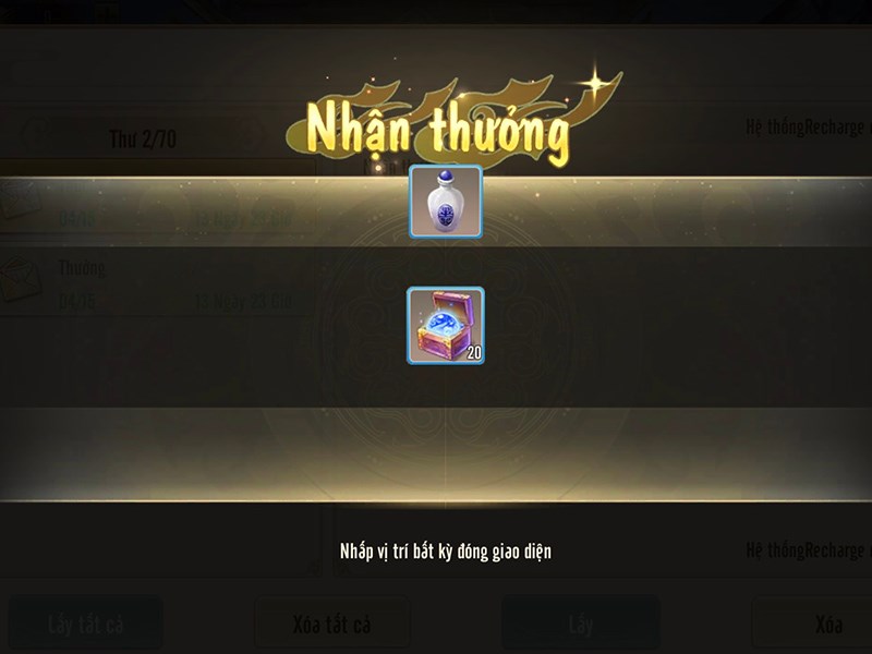 Nhận quà thành công Nhận quà thành công