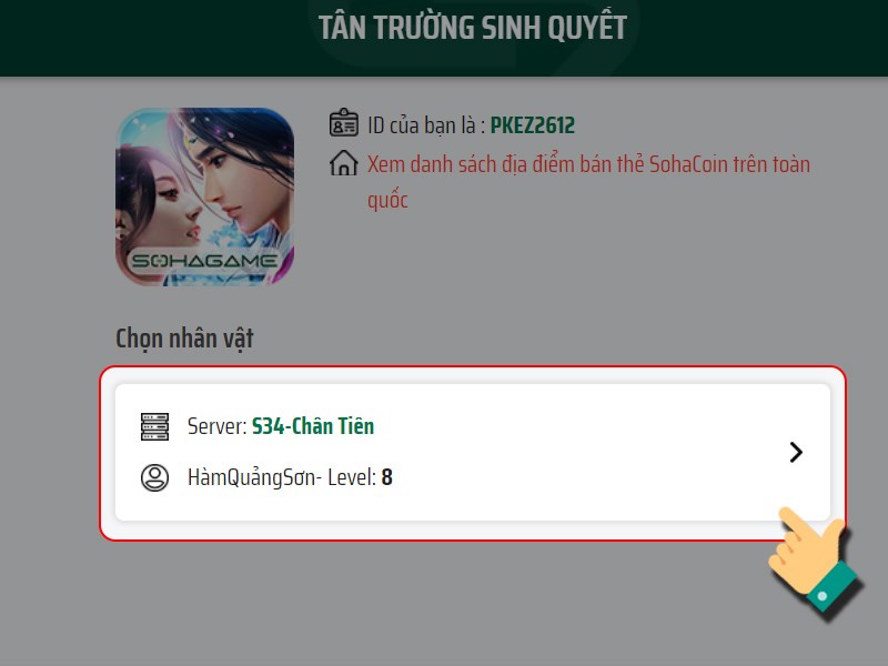 Chọn nhân vật của bạn Chọn nhân vật của bạn