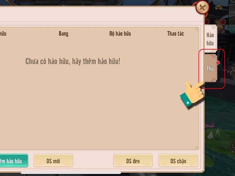 Nhấn vào Thư Nhấn vào Thư